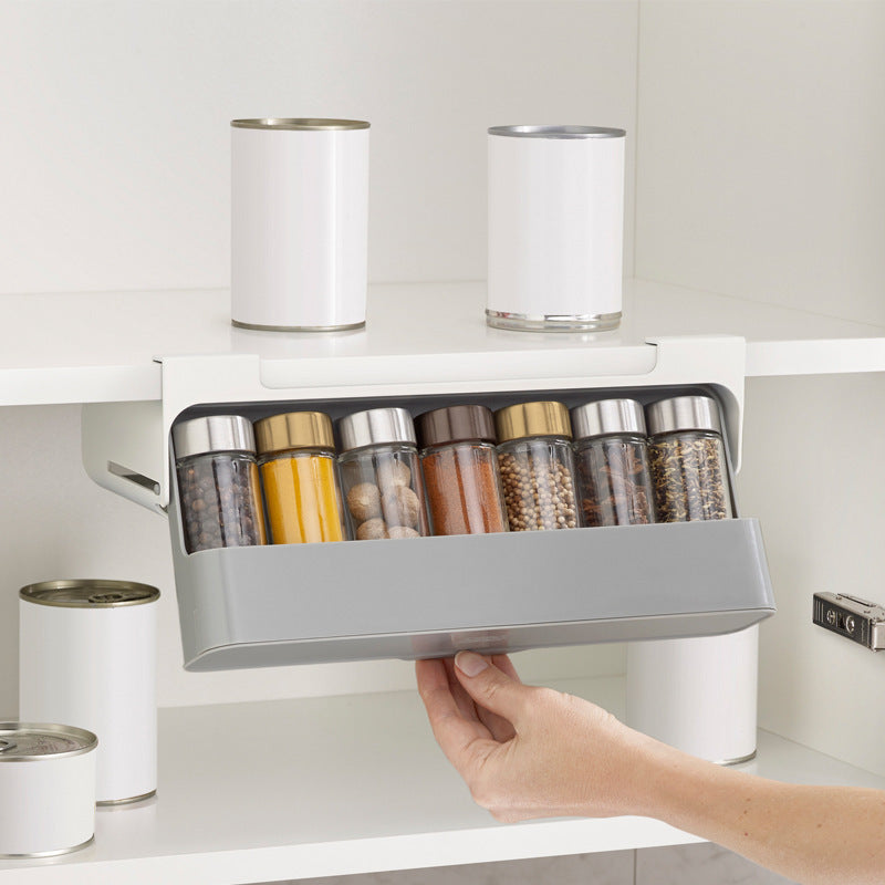 Wall-Mounted Spice Rack | Self-Adhesive Kitchen Organizer Shelf