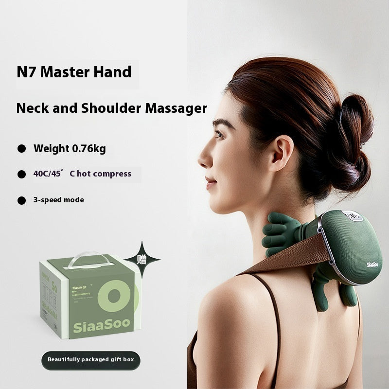Shoulder & Neck Massager with Heat | Lightweight Hand-Grip Massage Device
