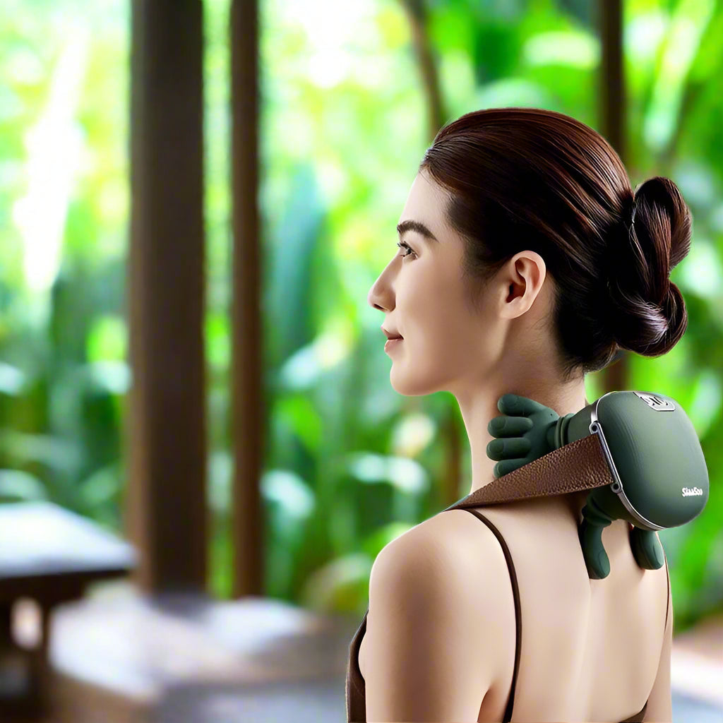 Shoulder & Neck Massager with Heat | Lightweight Hand-Grip Massage Device
