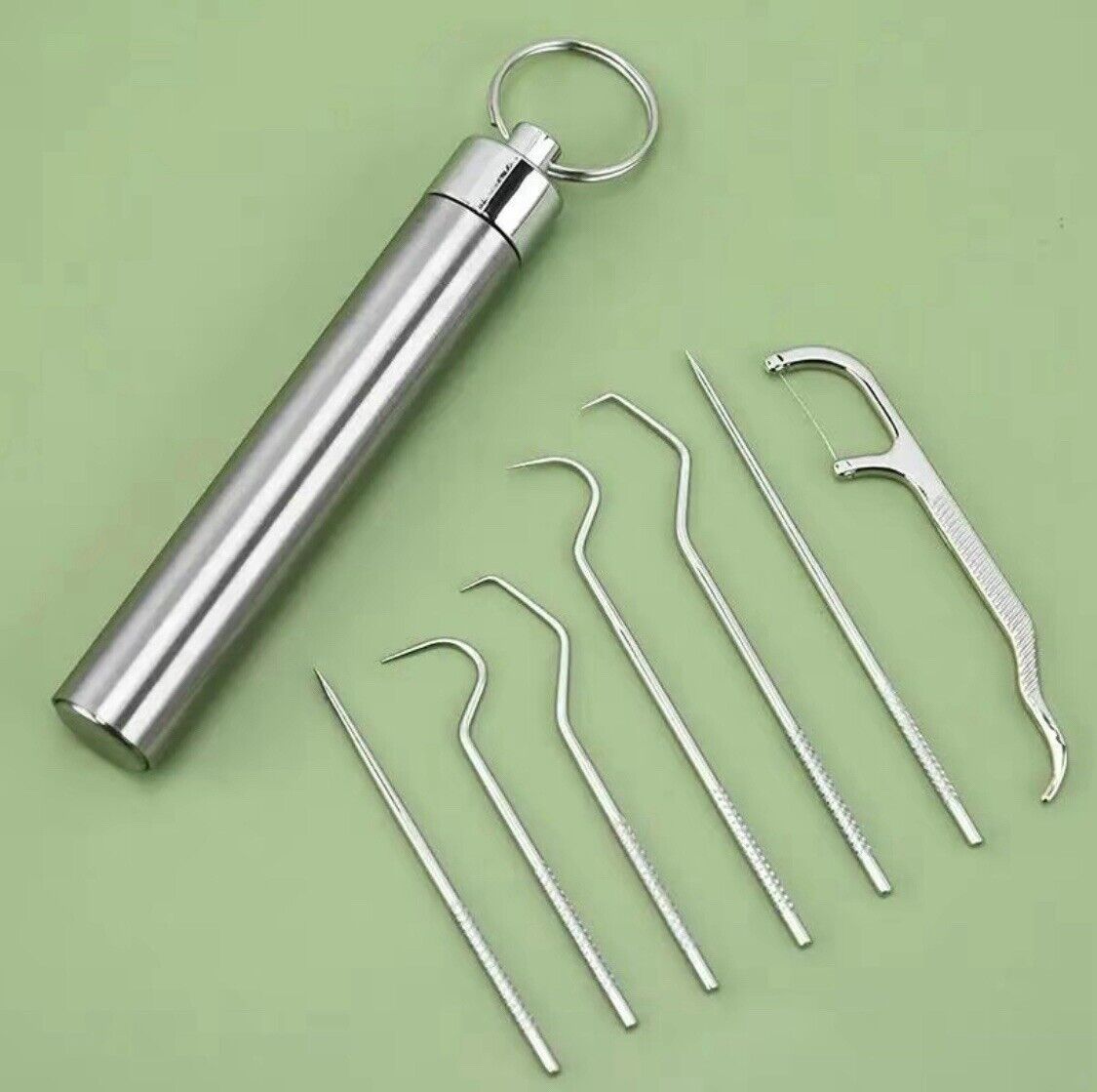 Portable Stainless Steel Toothpick Set | Reusable Dental Cleaning Kit