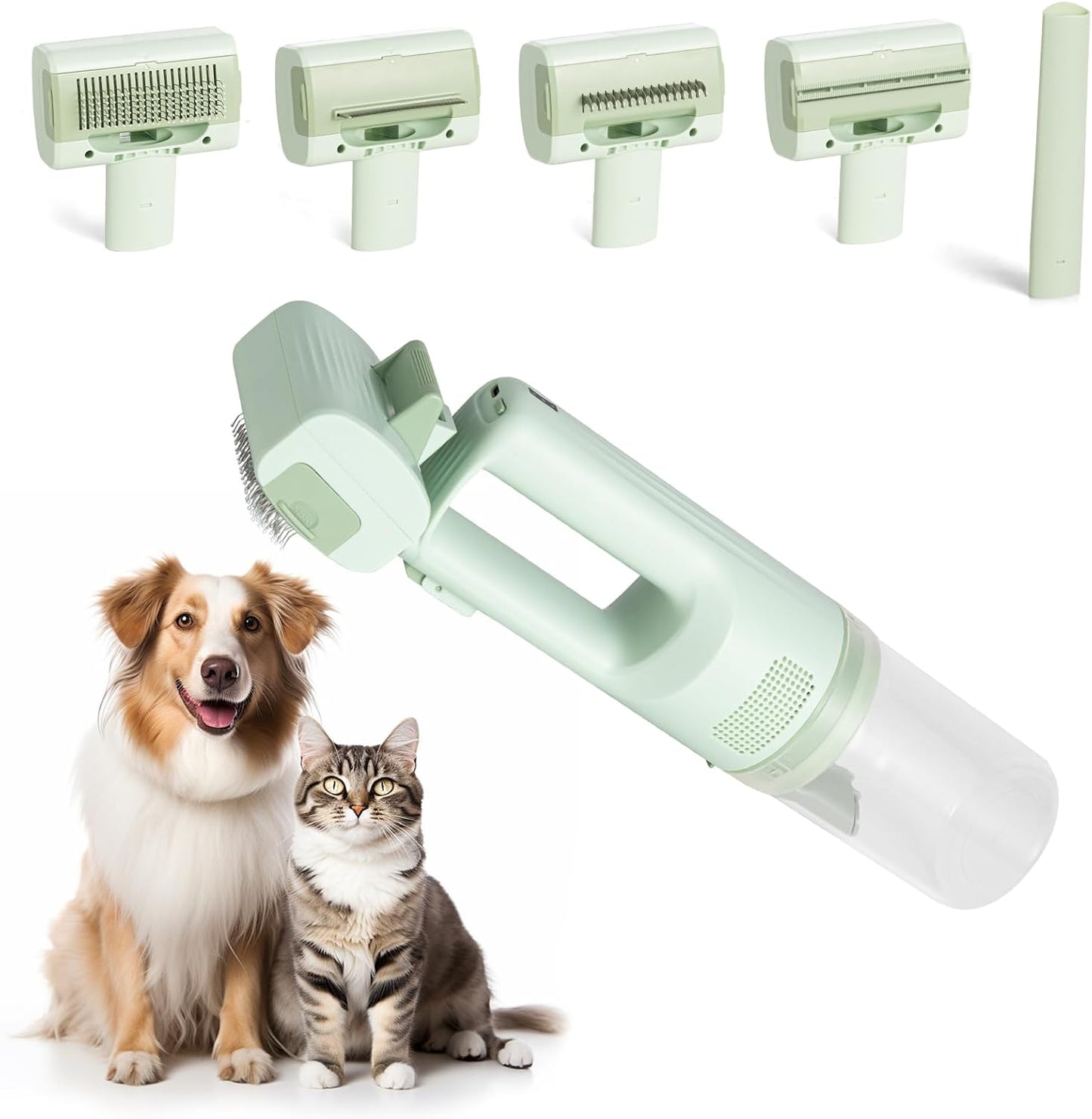 Wireless Pet Grooming Vacuum Brush | Rechargeable Cat & Dog Hair Cleaner