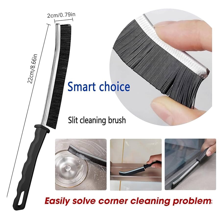 Multi-Purpose Crevice Cleaning Brush | Gap Cleaner for Toilet, Sink & Windows