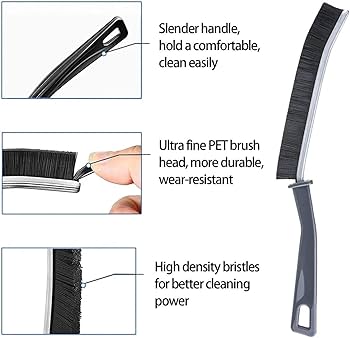 Multi-Purpose Crevice Cleaning Brush | Gap Cleaner for Toilet, Sink & Windows