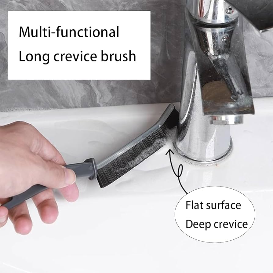 Multi-Purpose Crevice Cleaning Brush | Gap Cleaner for Toilet, Sink & Windows