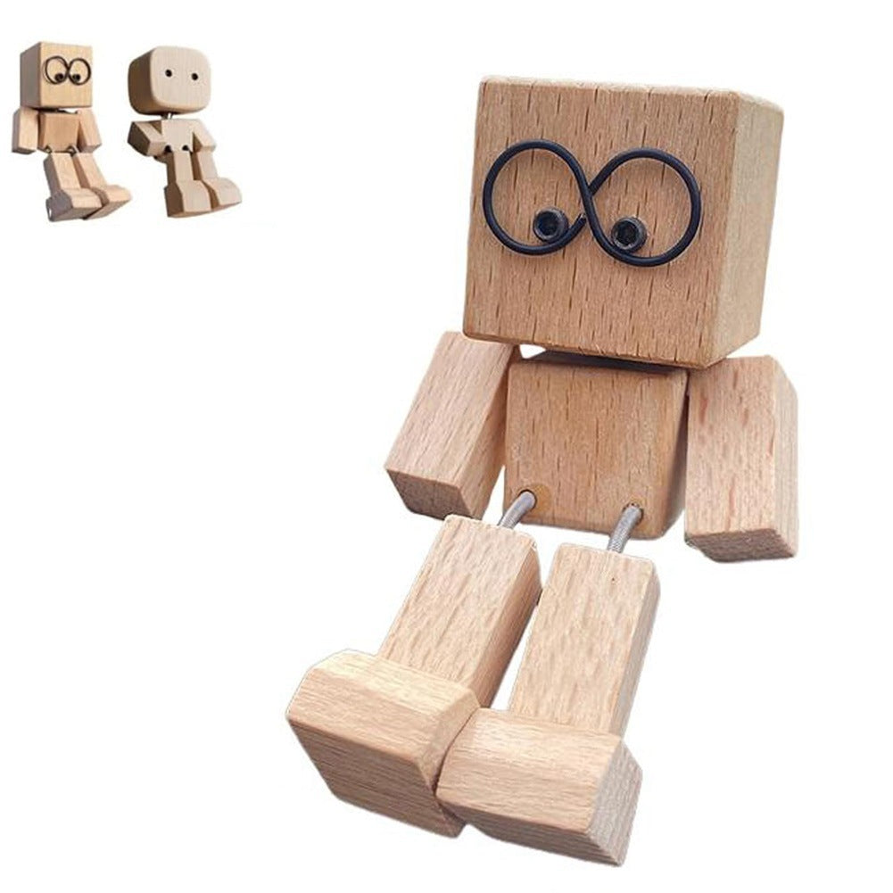 Wooden Shaking Doll | Cute Car Dashboard Toy & Home Decor Figurine