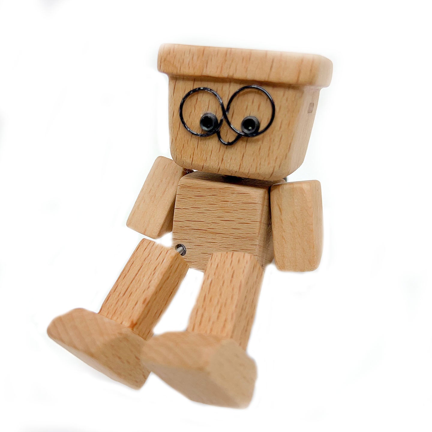 Wooden Shaking Doll | Cute Car Dashboard Toy & Home Decor Figurine