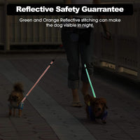Dual Retractable Reflective Dog Leash With LED Light