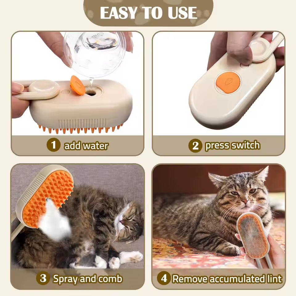 Soft Touch Electric Pet Brush – Spa-Style Grooming