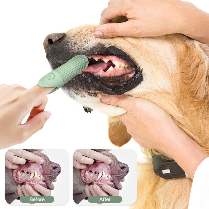 Pet Finger Toothbrush for Dogs & Cats | Soft Silicone Dental Care
