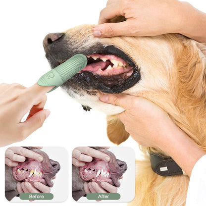 Pet Finger Toothbrush for Dogs & Cats | Soft Silicone Dental Care