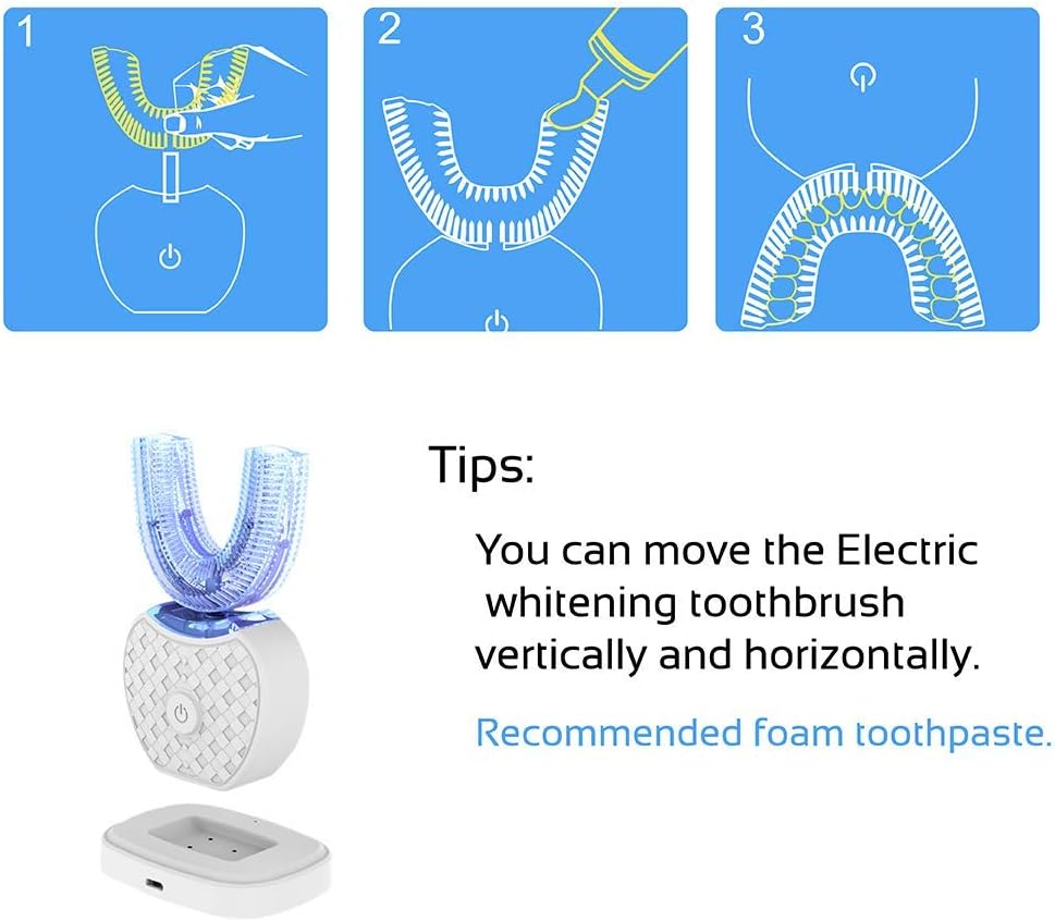 Automatic U-Shaped Toothbrush for Adults | LED 360 Degree Cleaning