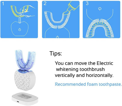 Automatic U-Shaped Toothbrush for Adults | LED 360 Degree Cleaning