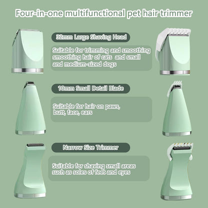 Low Noise Pet Hair Clipper | Electric Grooming Trimmer for Dogs & Cats